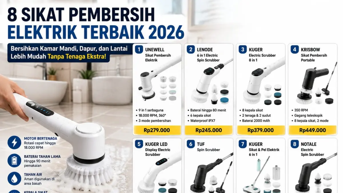 8 Sikat Pembersih Elektrik Terbaik 2026: Solusi Cerdas untuk Kebersihan Kamar Mandi di Blitar