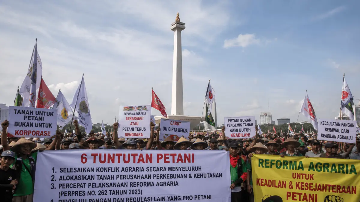 Aksi Solidaritas Petani Singkong: Desakan untuk Reforma Agraria dan Perlindungan Hak Petani di Jakarta