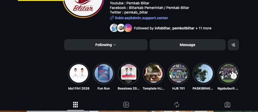 Akun Instagram Pemkab Blitar Diretas, Warga Diminta Waspada