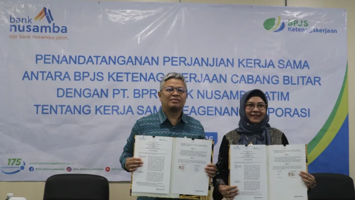 BPJS Ketenagakerjaan Blitar dan BPR Nusamba Jatim Berkolaborasi Lindungi UMKM dari Risiko Kredit
