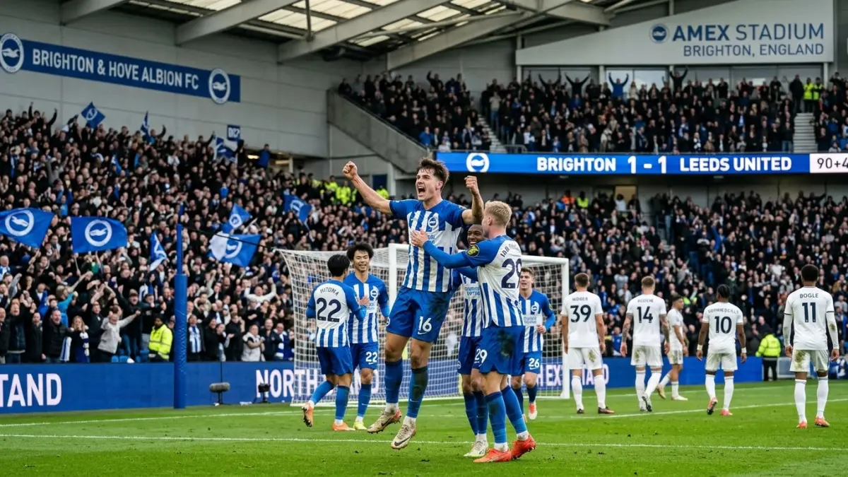 Brighton Menyelamatkan Poin di Kandang, Gol Vuskovic Hentikan Dominasi Leeds United