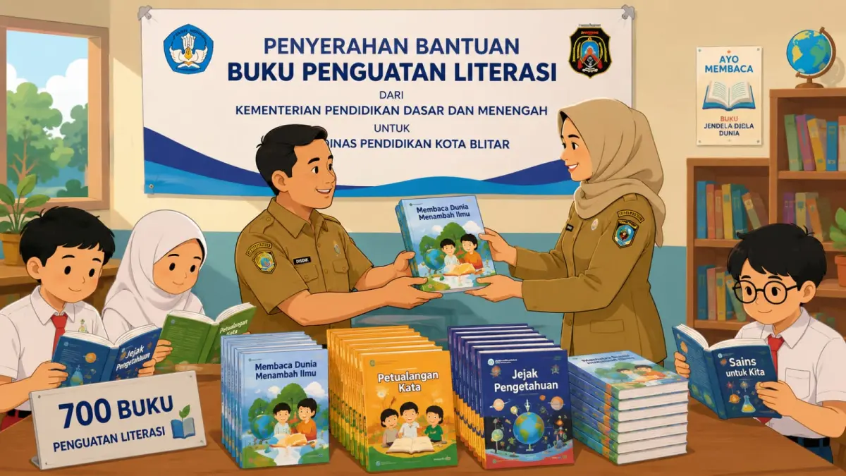 Dinas Pendidikan Kota Blitar Salurkan 700 Buku Penguatan Literasi ke Tiga Institusi Pendidikan