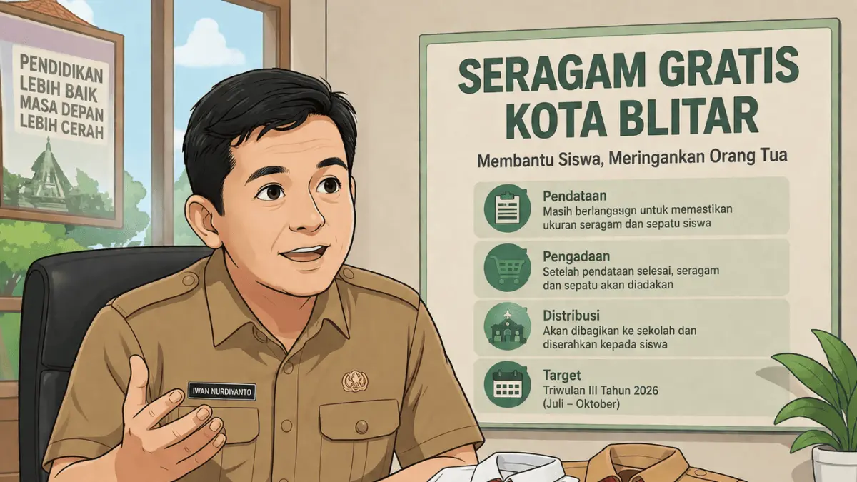 Dinas Pendidikan Kota Blitar Siapkan Seragam Gratis untuk Siswa Baru dengan Proses Pendataan Teliti
