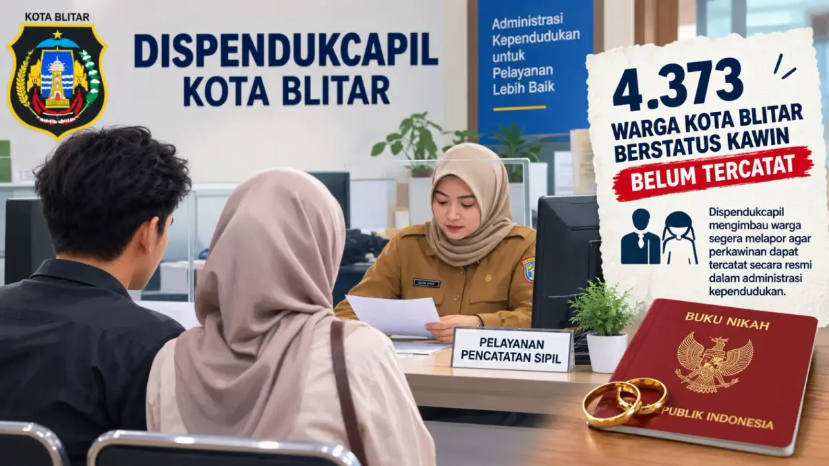 Dispendukcapil Kota Blitar Mengimbau 4.373 Warga dengan Status Kawin untuk Segera Tercatat