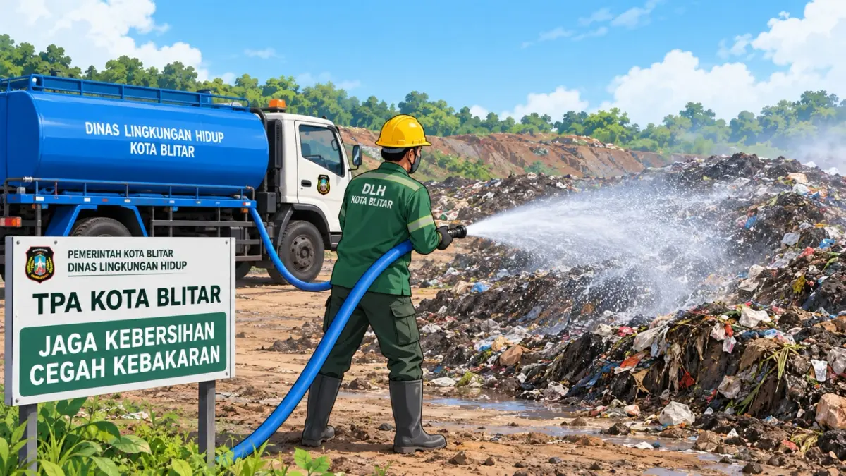 DLH Kota Blitar Tingkatkan Pengawasan Kebakaran TPA di Musim Kemarau