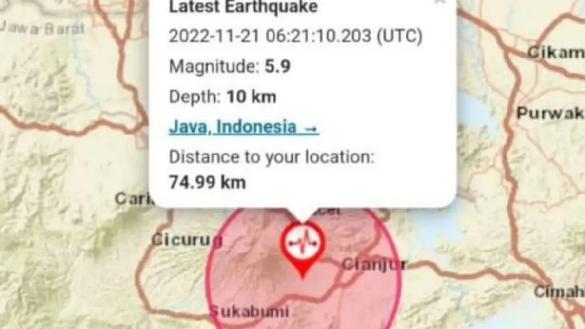 Gempa Cianjur Magnitudo 4,3 Terasa di Sukabumi: Warga Berbagi Pengalaman Guncangan