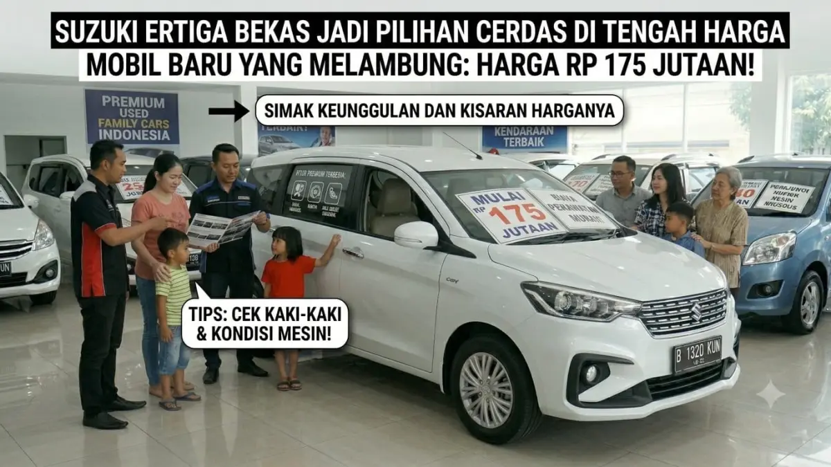 Harga Terjangkau dan Kenyamanan, Suzuki Ertiga Bekas Masih Jadi Pilihan Utama Keluarga Blitar