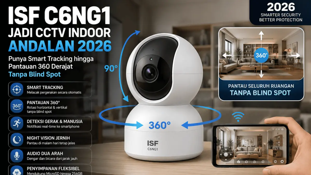 ISF C6NG1: CCTV Indoor Terdepan 2026 dengan Fitur Smart Tracking dan Pantauan 360 Derajat