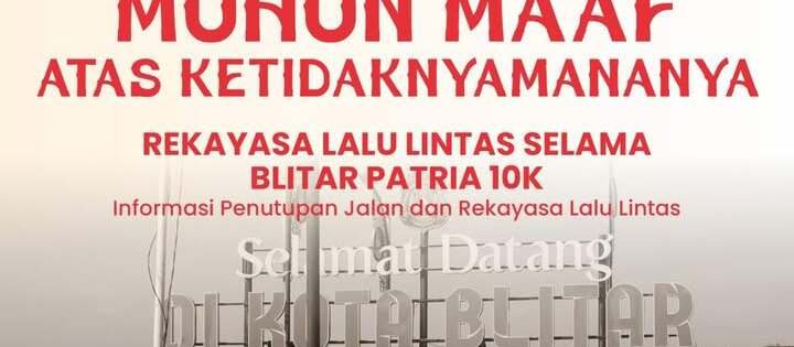 Jalur Alternatif untuk Kemudahan Lalu Lintas di Blitar Selama Patria Run
