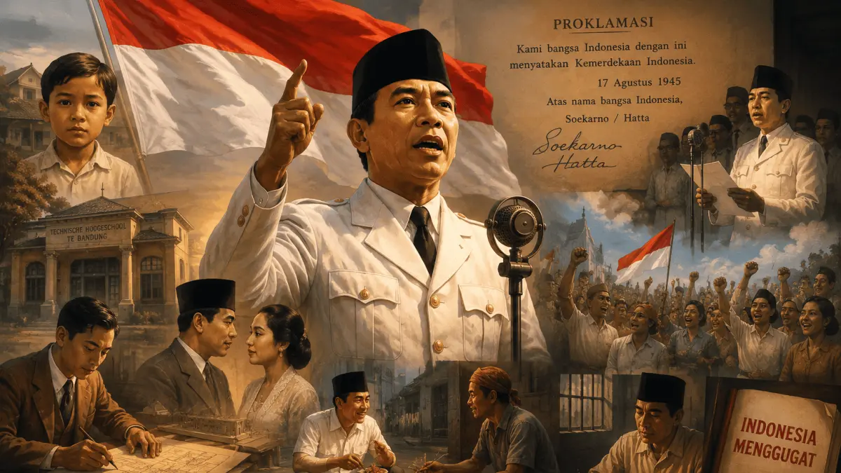 Jejak Sejarah Soekarno: Dari Anak Sakit hingga Proklamator Indonesia