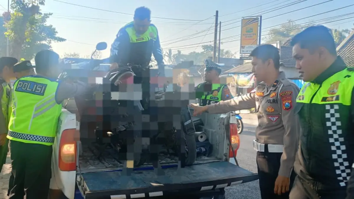 Kecelakaan Sepeda Motor di Garum Saat Jam Sekolah, Tiga Pelajar Mengalami Luka Ringan