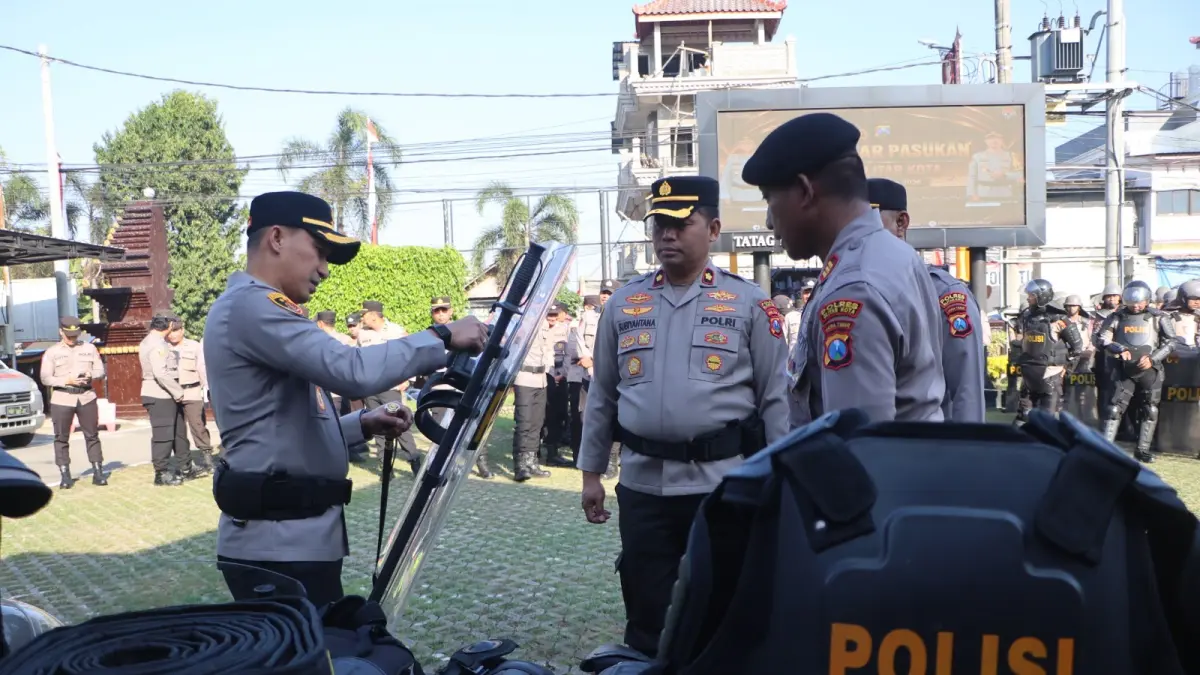 Kesiapan Polres Blitar Kota Ditingkatkan Menyusul Aksi Demonstrasi di Jakarta