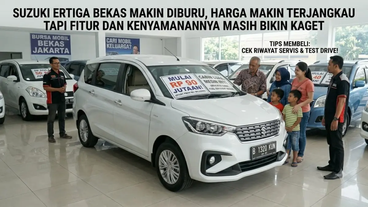 Keunggulan Suzuki Ertiga Bekas Menarik Minat Keluarga Blitar di Pasar Mobil Bekas