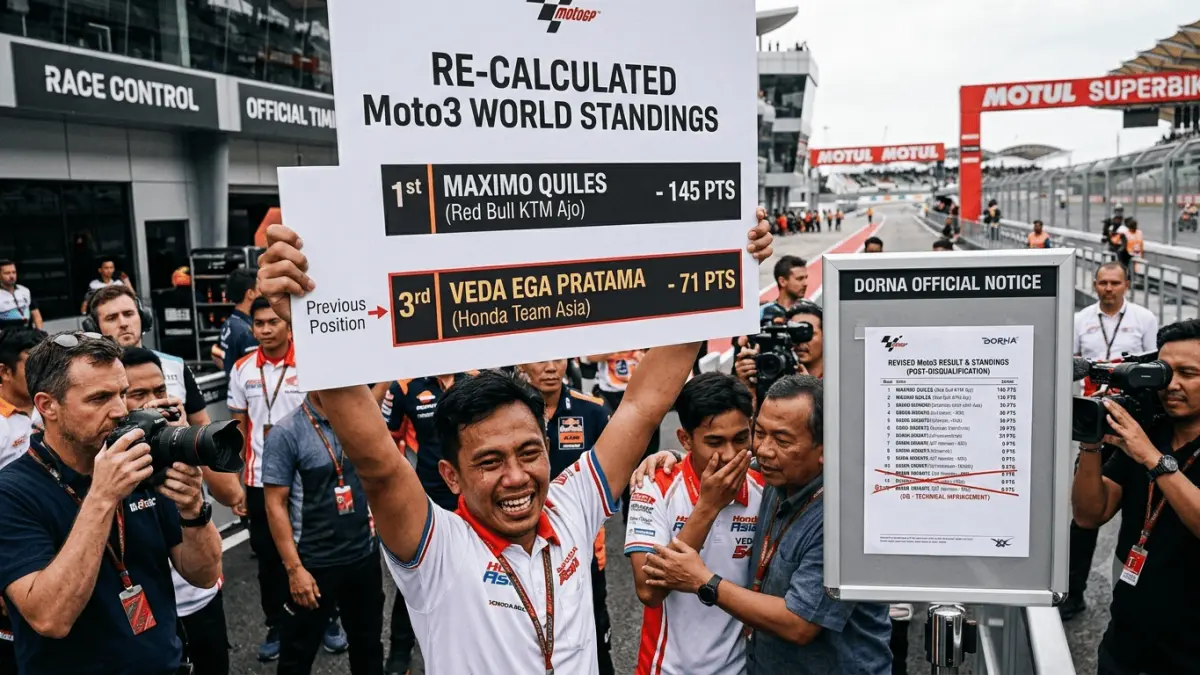 Klasemen Moto3 Terbaru: Setelah Diskualifikasi Brian Uriarte di GP Katalunya