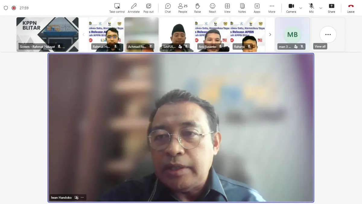 KPPN Blitar Catat Kinerja Fiskal Positif, Penyaluran APBN Capai Rp 2,81 Triliun di Semester I 2026
