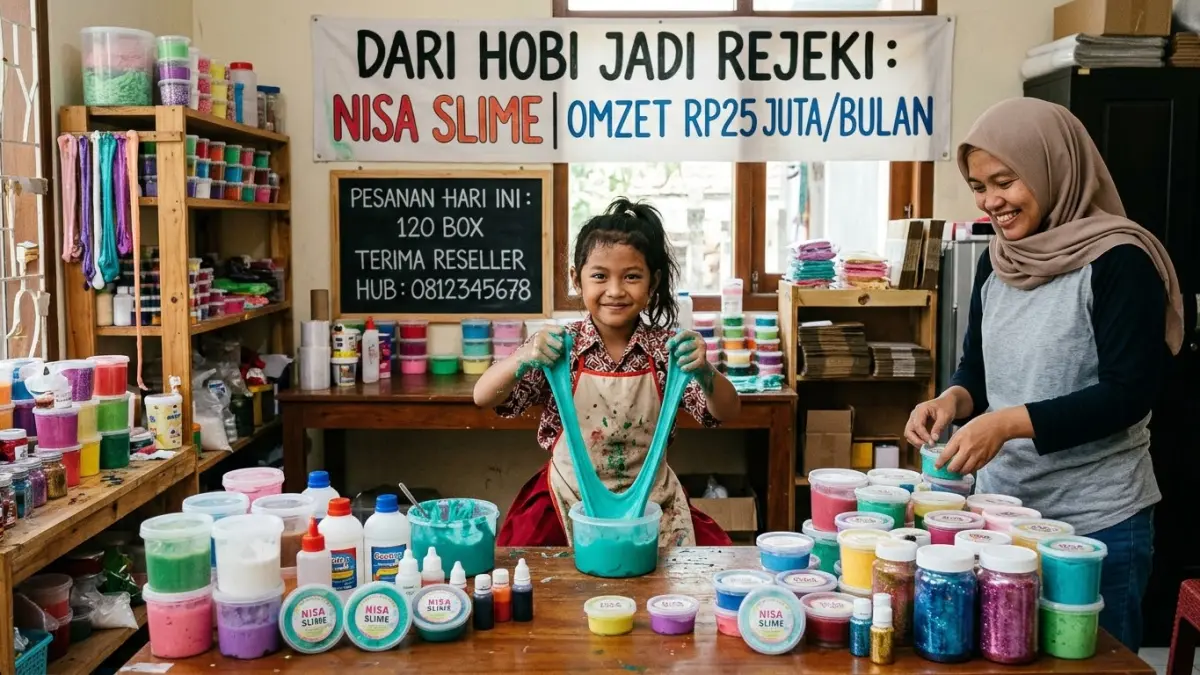 Kreativitas Anak Blitar: Slime Buatan Tangan Bisa Menghasilkan hingga Rp3.000 per Cup