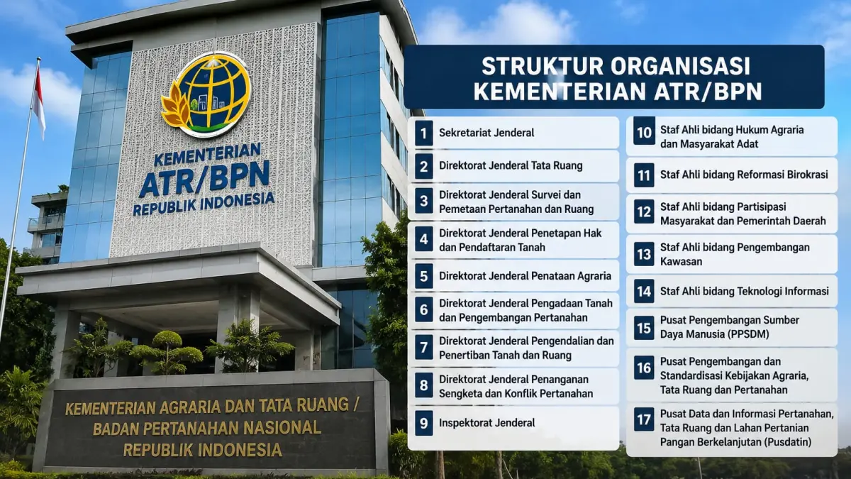 Mengenal Struktur Organisasi Kementerian ATR/BPN: Kunci Pengelolaan Pertanahan di Indonesia