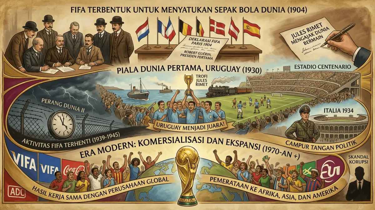 Mengulik Sejarah Piala Dunia: Dari Cita-cita Global Hingga Turnamen Sepak Bola Terbesar