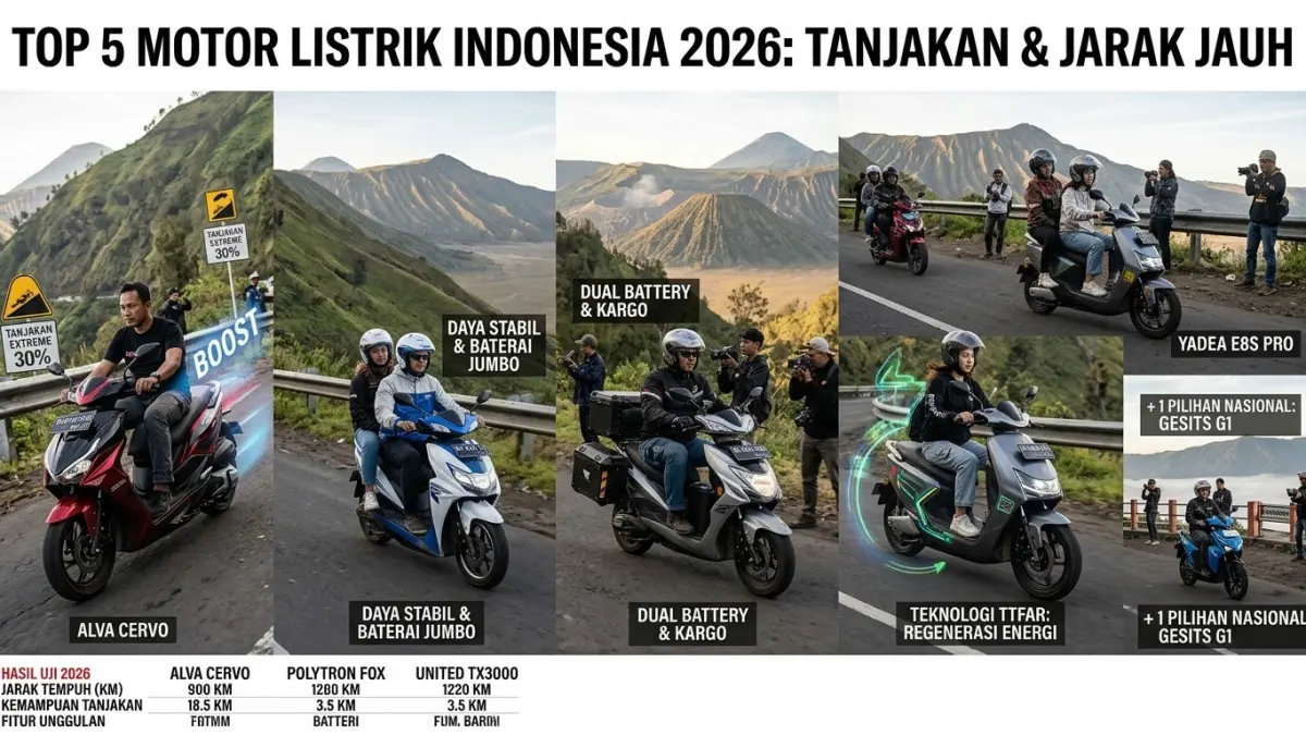 Motor Listrik Terbaik 2026: Pilihan Cerdas untuk Tanjakan dan Perjalanan Jauh di Blitar