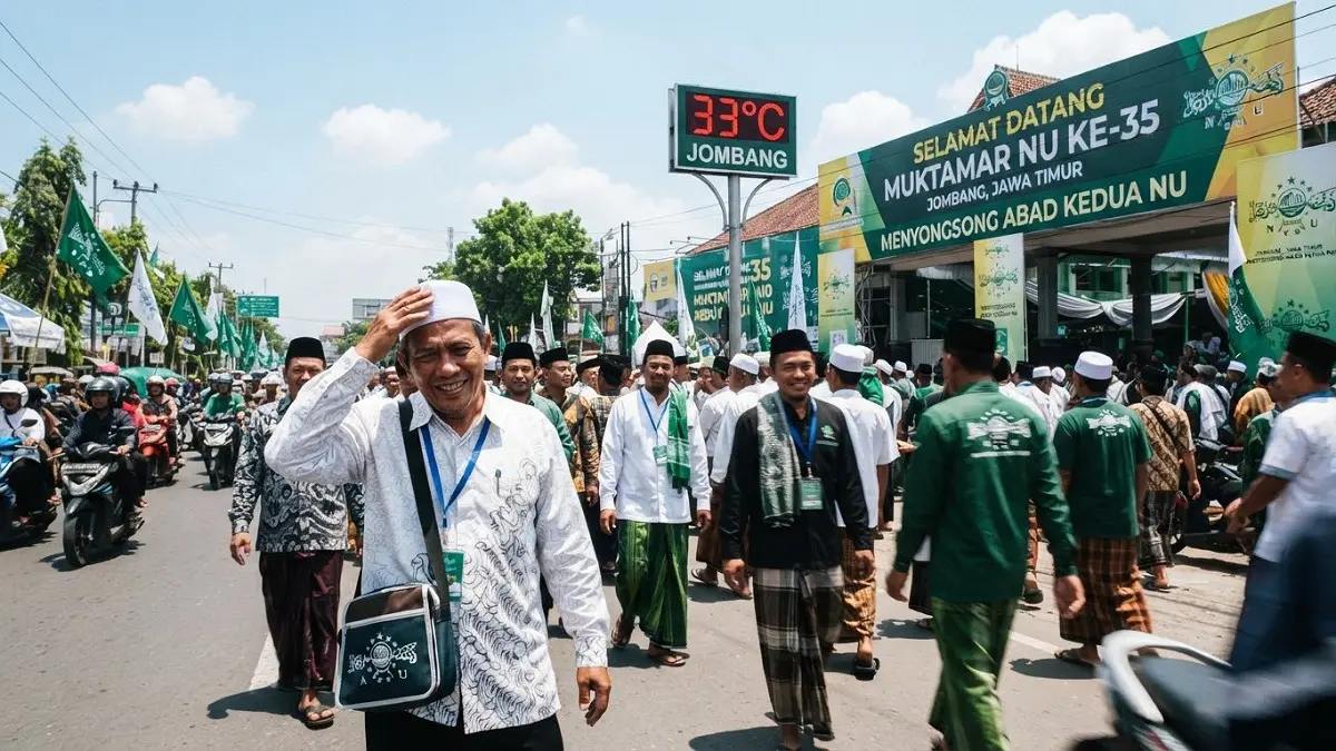 Muktamar NU ke-35 di Jombang: Cuaca Cerah dengan Suhu Memanas Menyambut Rangkaian Acara