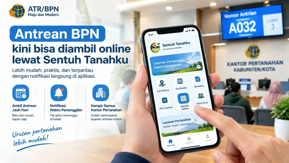 Optimalisasi Layanan Pertanahan dengan Antrean Online Melalui Aplikasi Sentuh Tanahku di Blitar