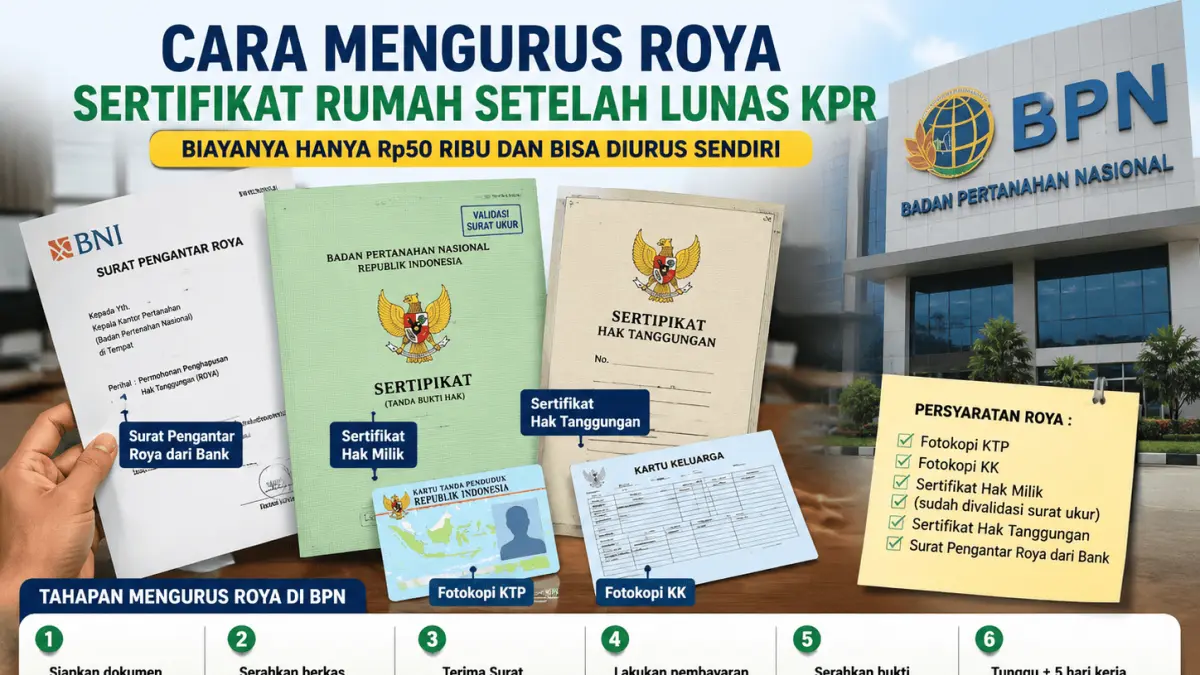 Panduan Lengkap Proses Roya Sertifikat Rumah Setelah Pelunasan KPR di Blitar