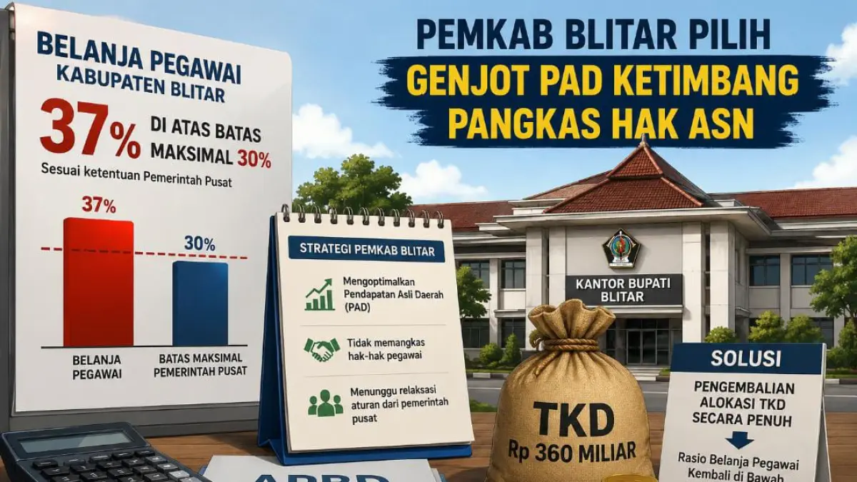 Pemerintah Kabupaten Blitar Berkomitmen Tingkatkan PAD untuk Kesejahteraan ASN di Tengah Kenaikan Belanja Pegawai