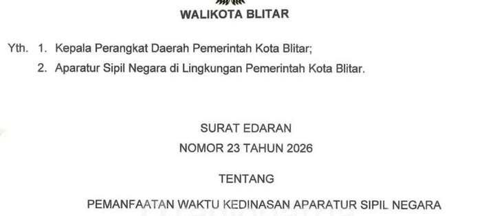 Pemkot Blitar Tegaskan Larangan Live Streaming untuk ASN Selama Jam Kerja