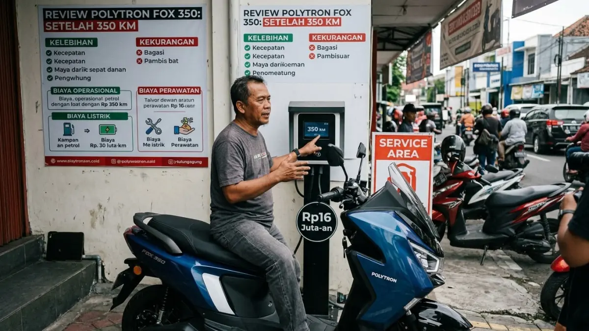 Pengalaman Pengguna: Polytron Fox 350 Pilihan Tepat setelah Tiga Tahun Motor Listrik