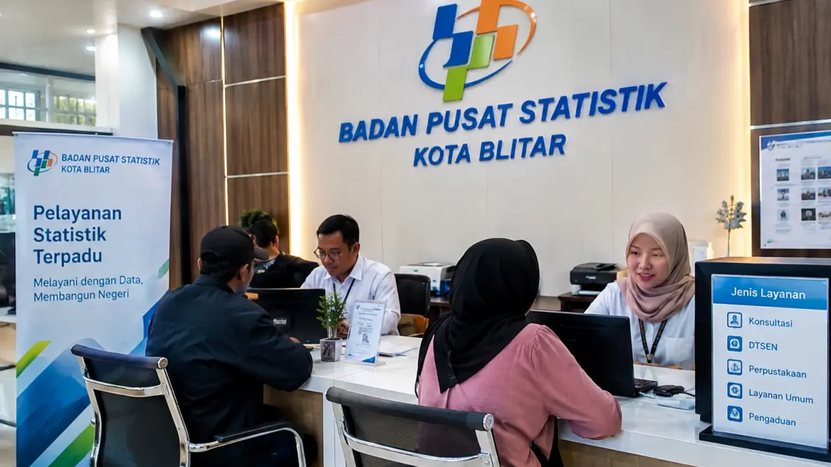 Peningkatan Kunjungan Masyarakat ke BPS Kota Blitar Tercatat Tiga Kali Lipat pada 2026