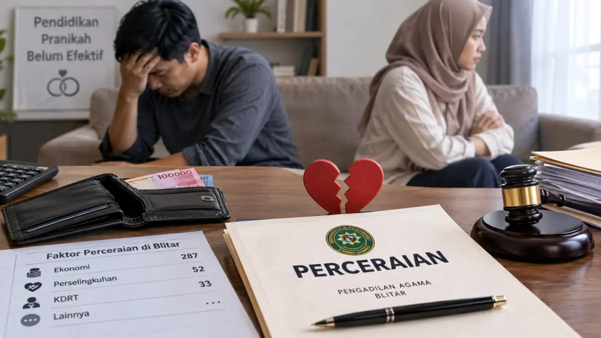 Perhatian Serius: 287 Kasus Perceraian di Blitar Terpengaruh Masalah Ekonomi