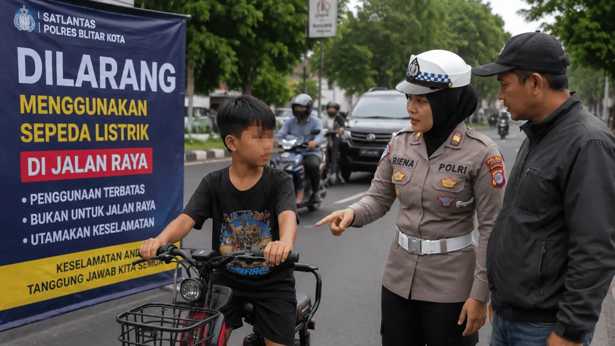 Peringatan Polisi untuk Orang Tua: Lindungi Anak dari Bahaya Penggunaan Sepeda Listrik di Jalan Raya