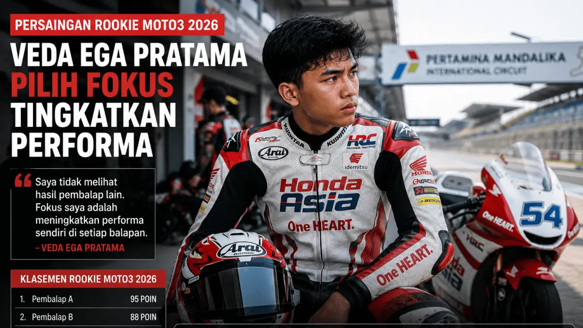 Persaingan Ketat Rookie Moto3 2026: Veda Ega Pratama Fokus Tingkatkan Kualitas Balap