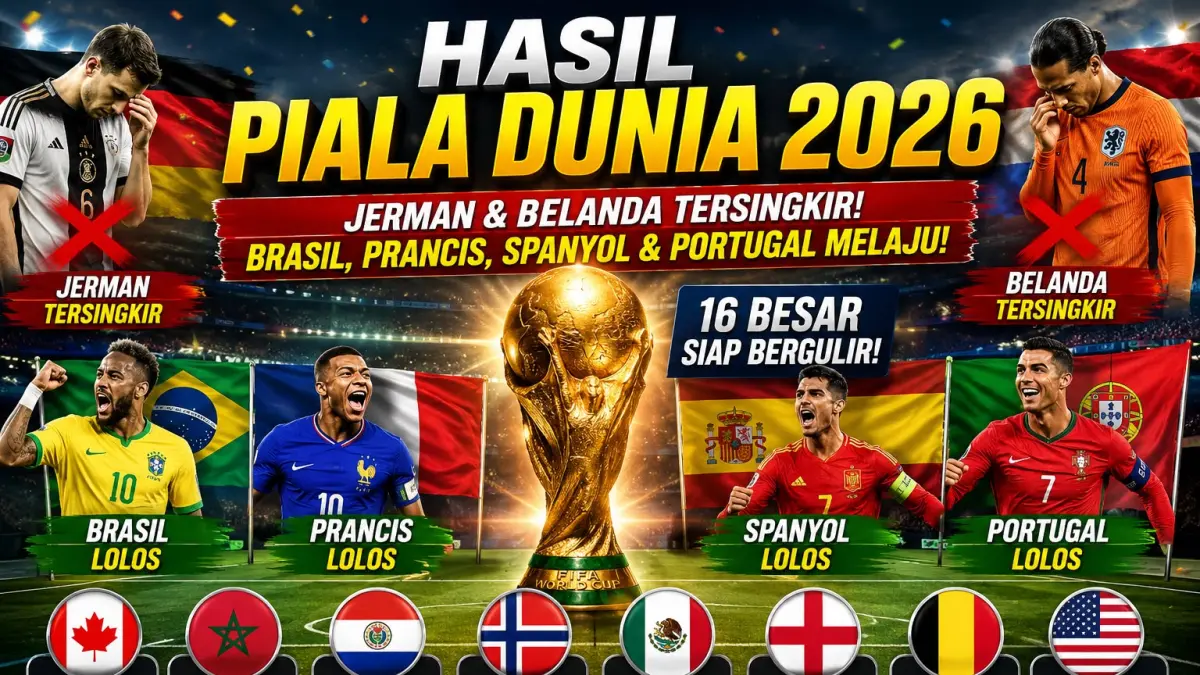 Piala Dunia 2026: Kejutan di 32 Besar, Brasil dan Prancis Melaju, Jerman dan Belanda Tersingkir