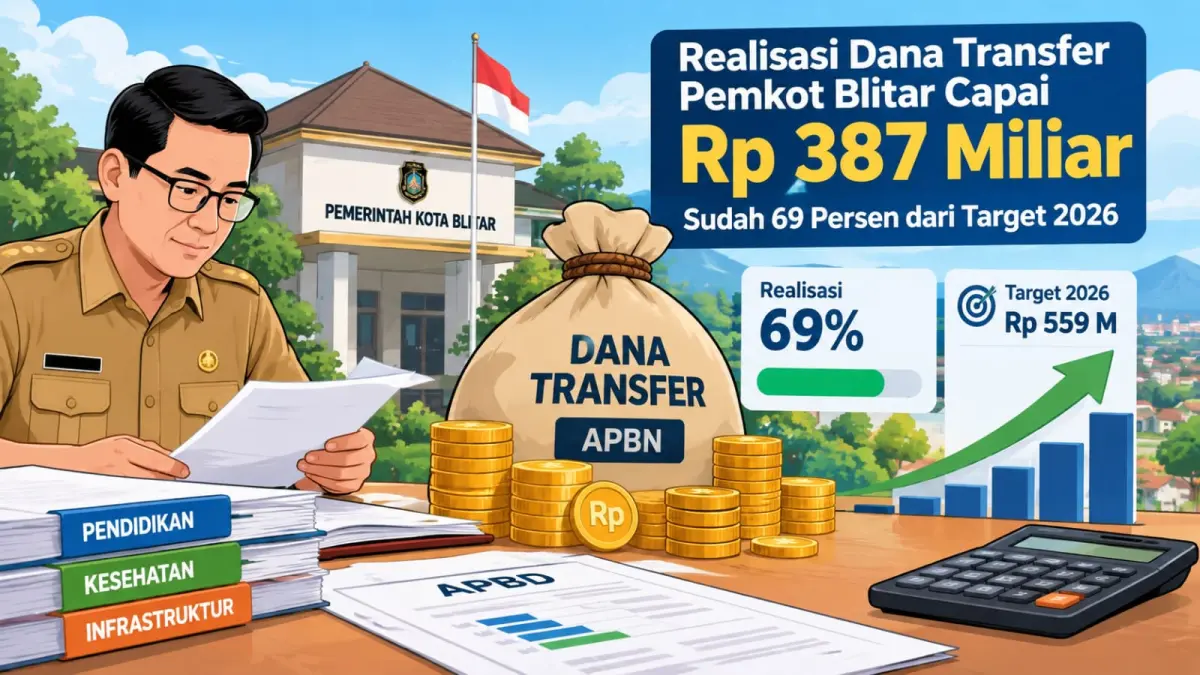 Raihan Dana Transfer Pemkot Blitar Mencapai Rp 387 Miliar: Progres Positif Menjelang Akhir Tahun Anggaran 2026