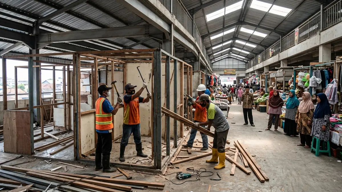 Revitalisasi Pasar Legi Blitar: Transformasi 210 Kios Menjadi Hall Terbuka Dikawal Perhatian untuk Pedagang Lama