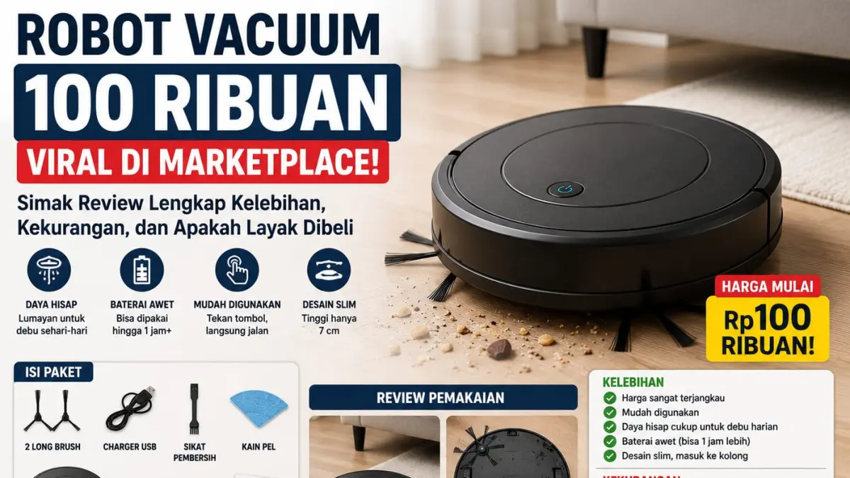 Robot Vacuum Terjangkau Seharga Rp100 Ribuan: Apakah Membantu Pembersihan Rumah Anda?