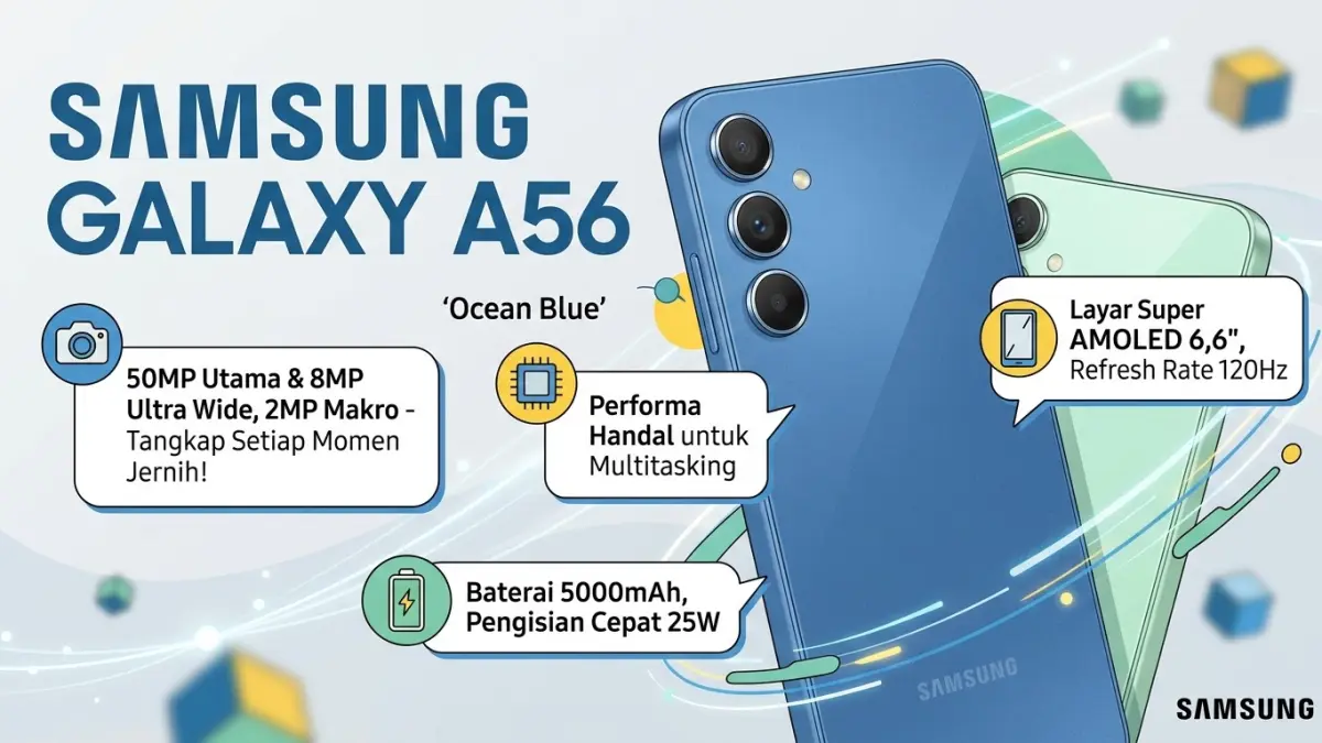 Samsung Galaxy A56 5G: Inovasi Baru dengan Layar 120 Hz dan Pengisian Daya 45W, namun Kehilangan Slot microSD