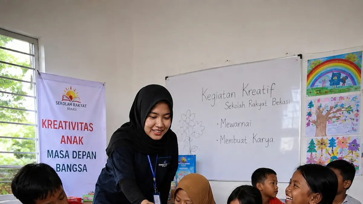 Sekolah Rakyat Bekasi Hadirkan Kreativitas untuk Anak-Anak Teluk Buyung Setiap Sabtu