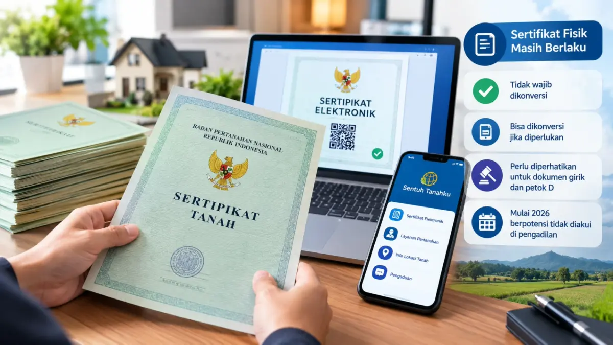 Sertifikat Tanah Fisik Tetap Berlaku, Konversi Ke Elektronik Tidak Wajib Bagi Pemilik