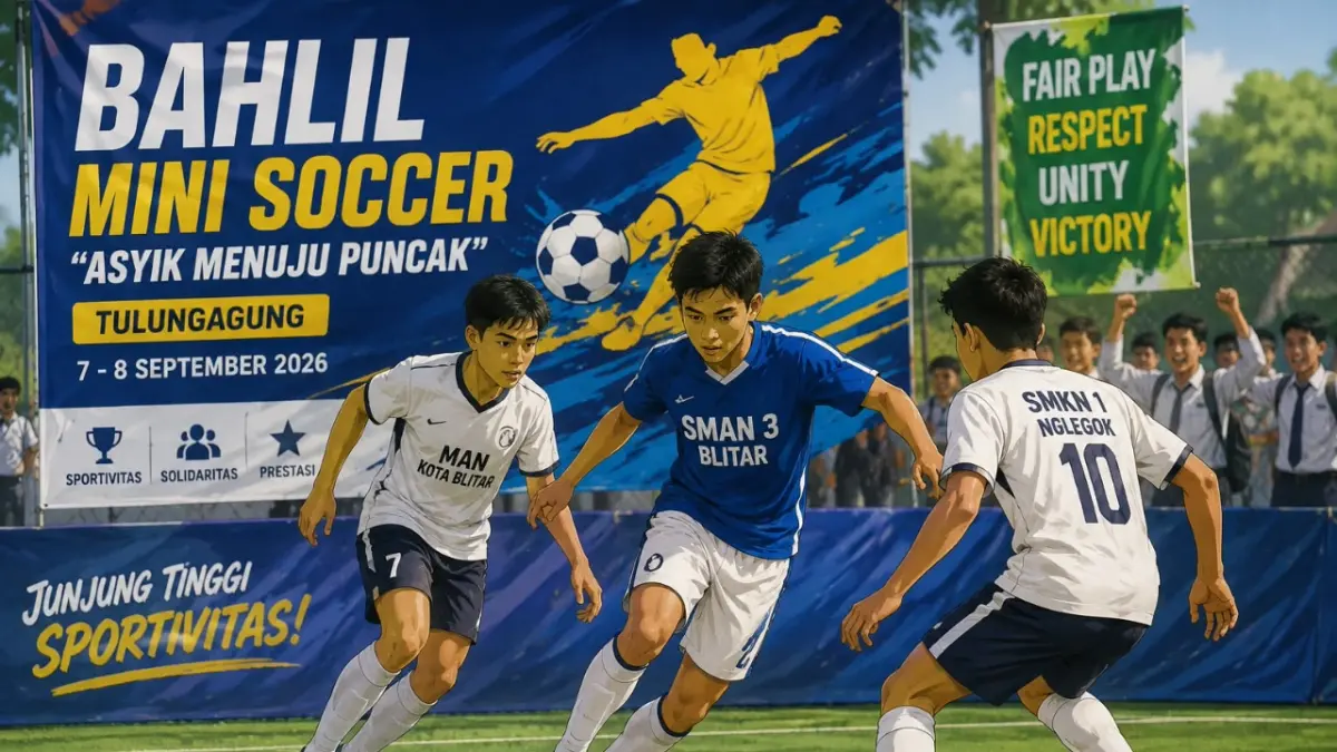SMAN 3 Blitar Menggantikan SMAN 1 Talun di Bahlil Mini Soccer Tulungagung