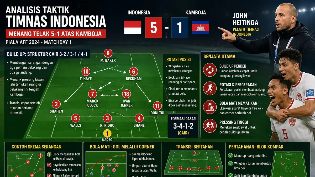 Timnas Indonesia Gemilang: Kemenangan 5-1 atas Kamboja di Piala AFF Berkat Taktik Cerdas Heitinga