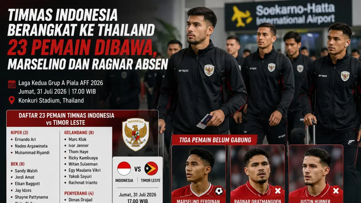 Timnas Indonesia Siap Tantang Timor Leste di Piala AFF 2026 Meski Tanpa Marselino dan Ragnar