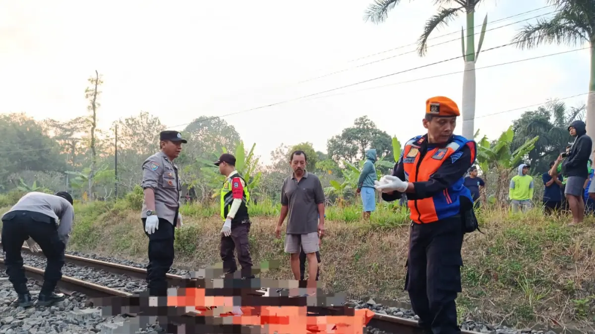 Tragedi di Garum: Pria 55 Tahun Tewas Tertabrak Kereta Api Majapahit