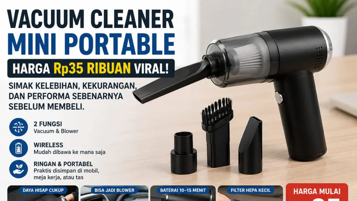Vacuum Cleaner Mini Portable: Solusi Praktis Bersih-Bersih di Blitar dengan Harga Terjangkau