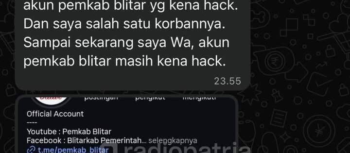Waspada Penipuan: Korban Kehilangan Rp15 Juta Melalui Akun Instagram Pemkab Blitar yang Diretas